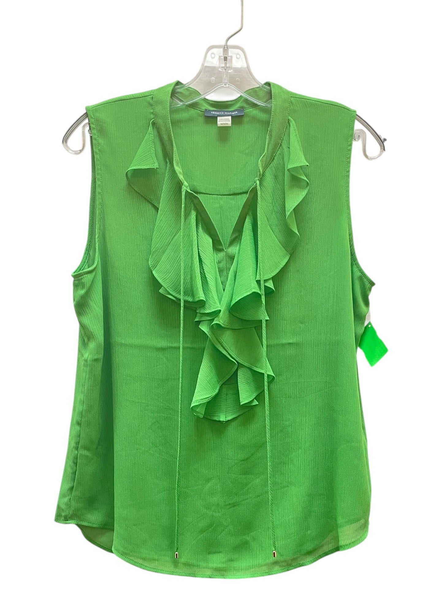 Blouse Sleeveless By Tommy Hilfiger In Green, Size:M