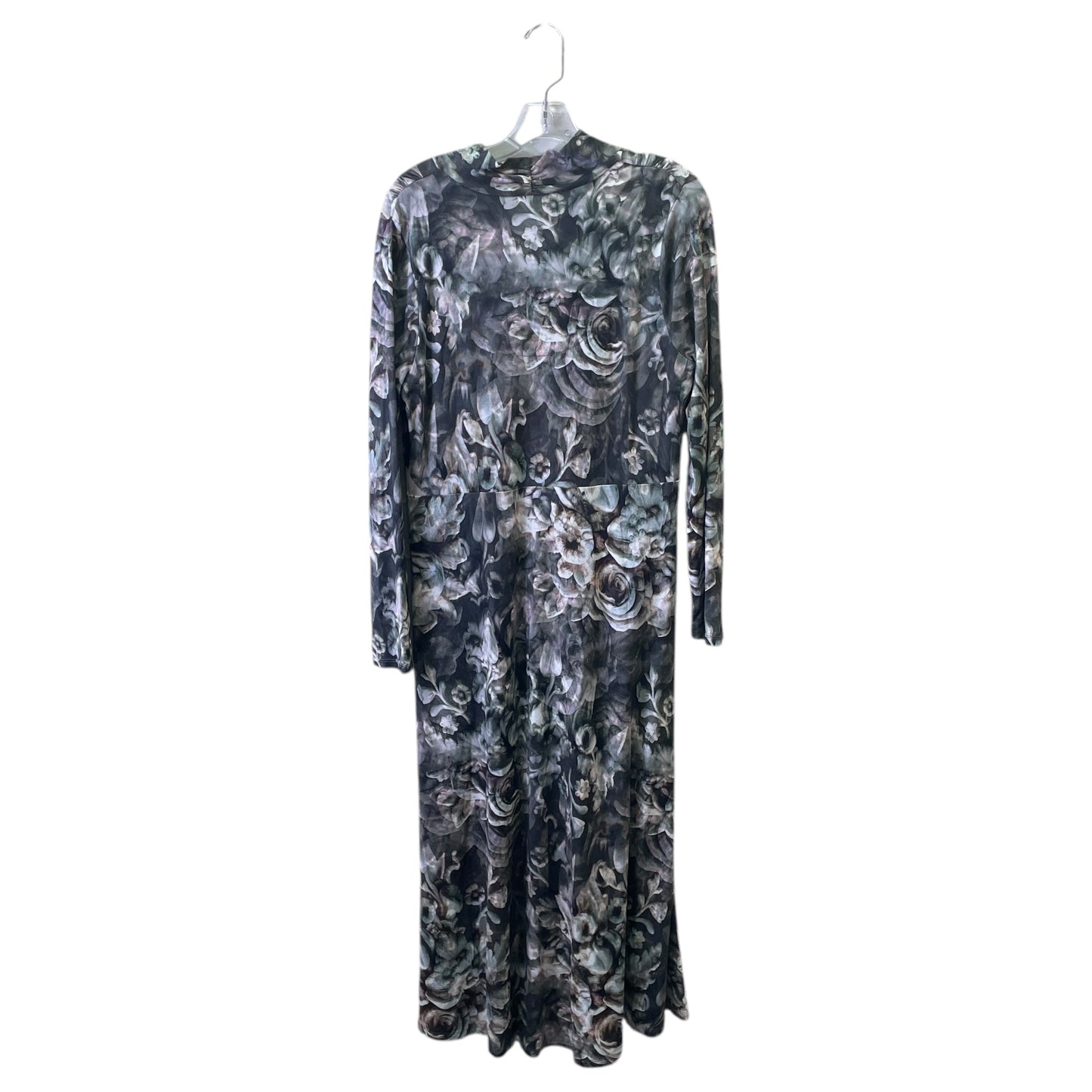 Dress Casual Maxi By Soft Surroundings In Grey & White, Size:M