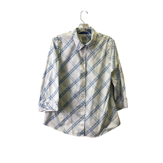 Blouse Ls By Chicos In Blue, Size:2