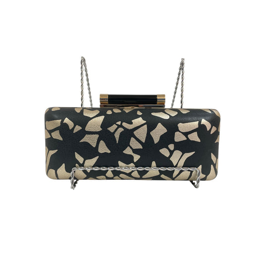 Crossbody Designer By Diane Von Furstenberg In Black & Gold, Size:Medium