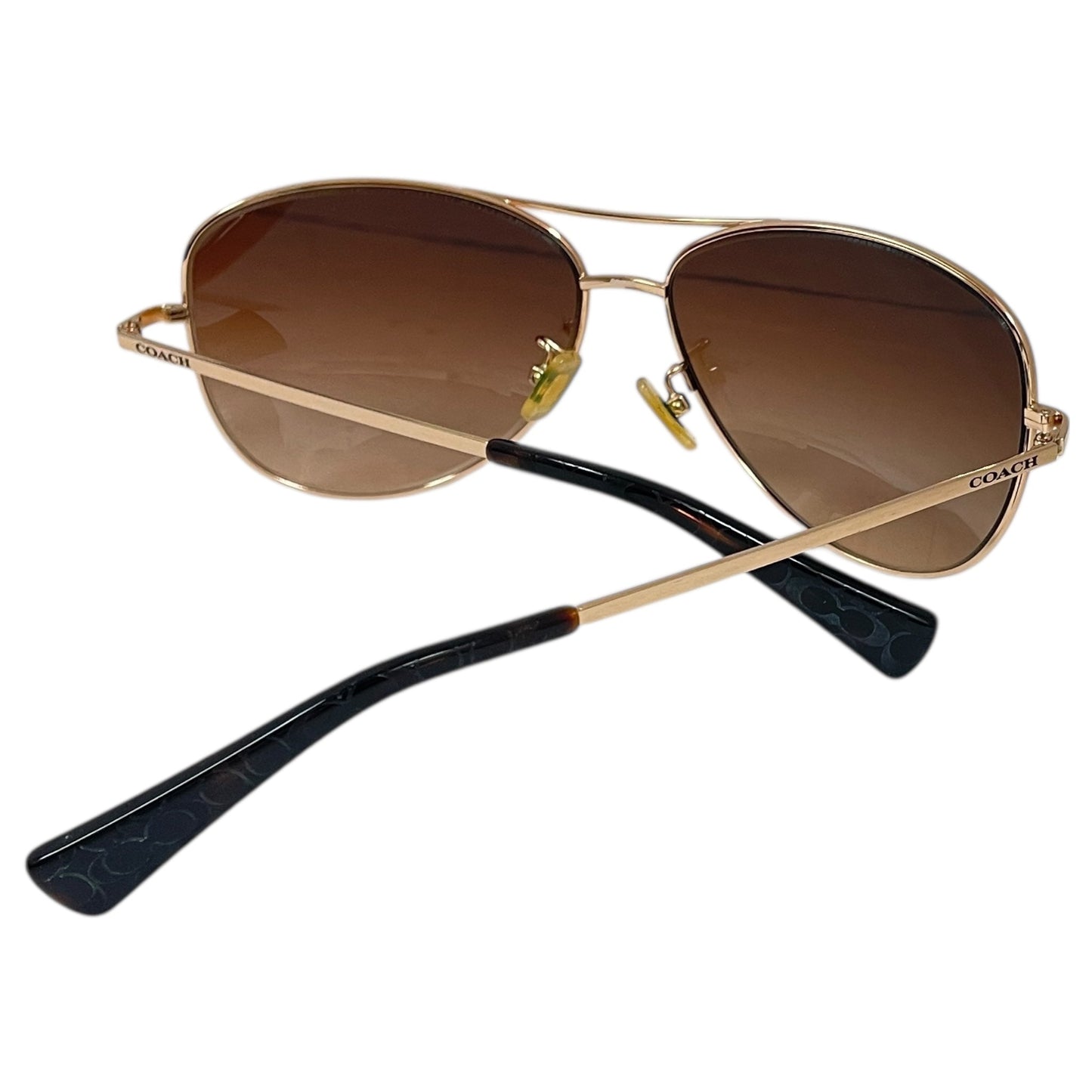 Sunglasses Designer By Coach In Gold