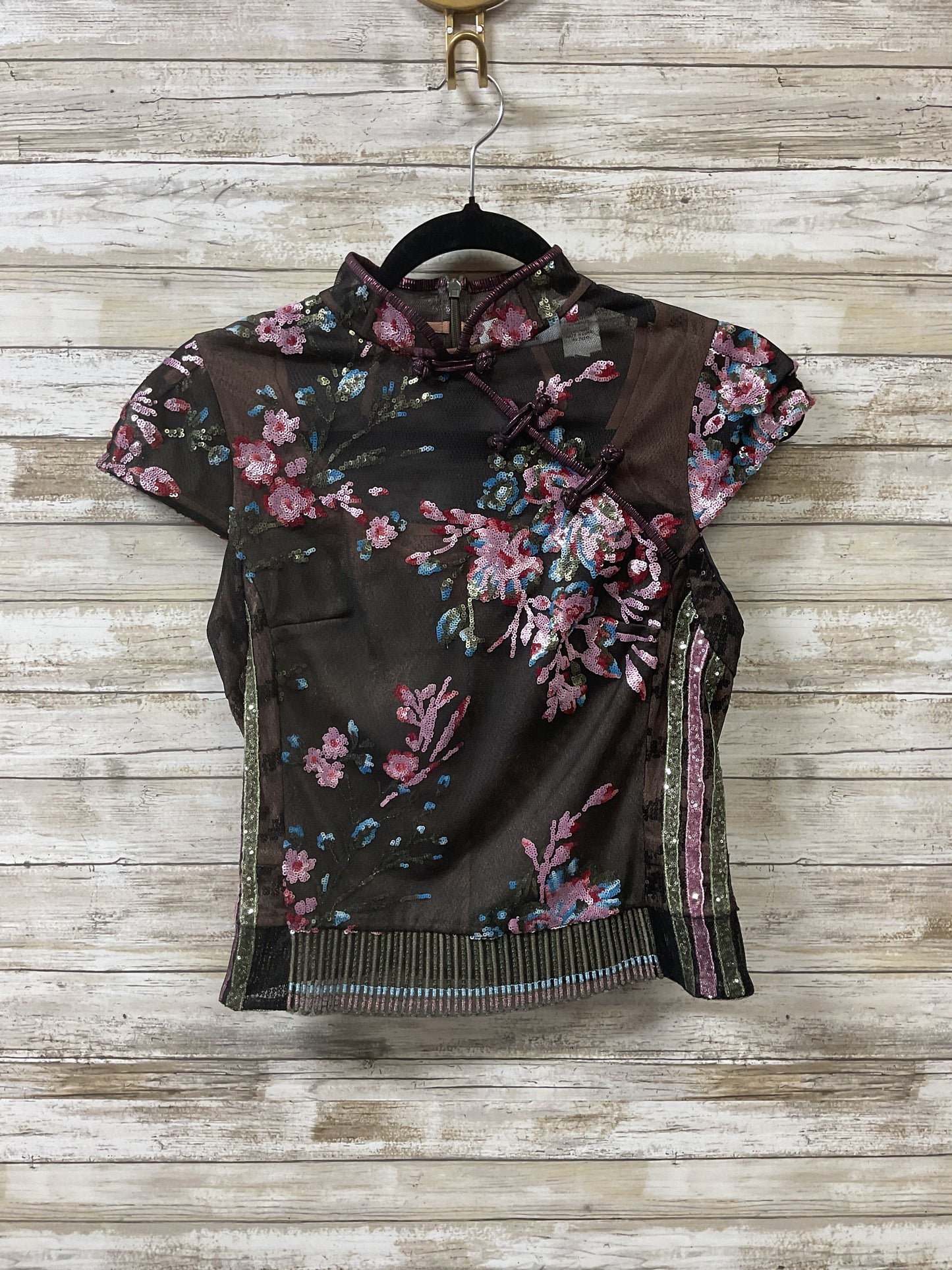 Top Ss By Cma In Black & Pink, Size:2