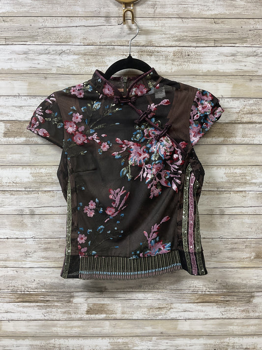 Top Ss By Cma In Black & Pink, Size:2