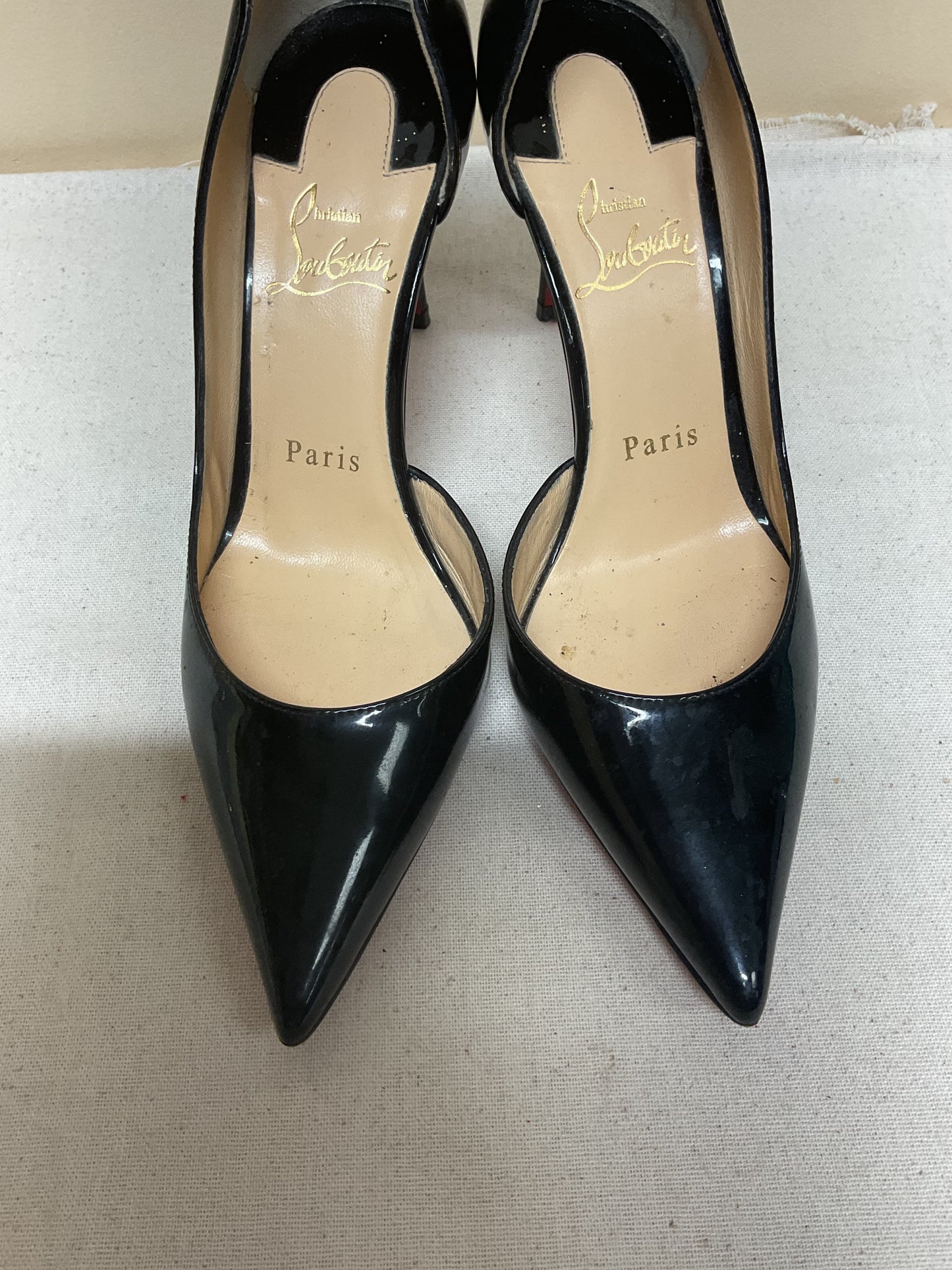 Shoes Luxury Designer By Christian Louboutin In Black, Size:5.5
