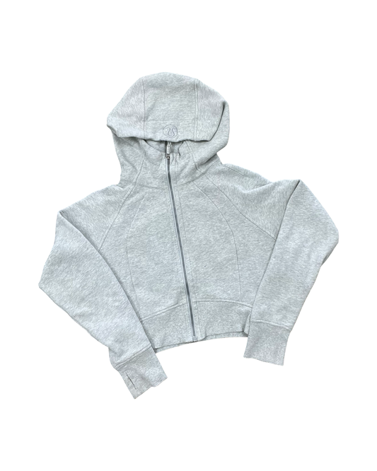Athletic Jacket By Lululemon In Grey, Size:M