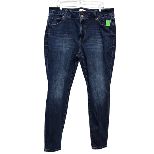 Jeans Skinny By Cabi In Blue Denim, Size:20