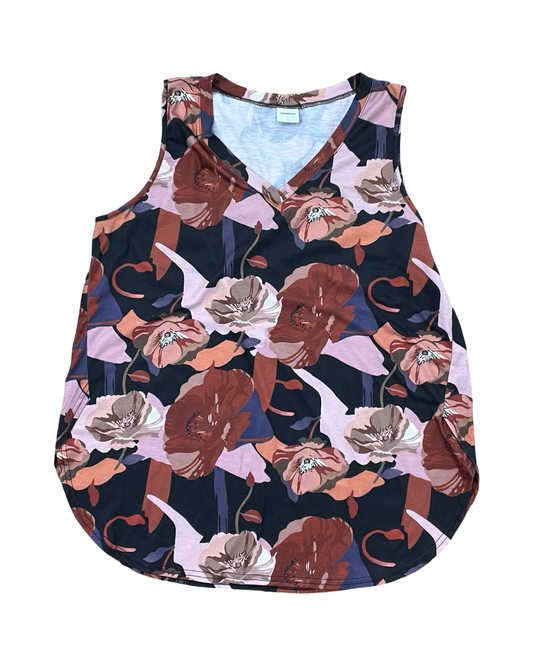 Top Sleeveless By Clothes Mentor In Brown, Size:L