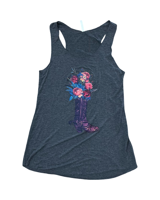 Top Sleeveless By Acting Pro In Grey, Size:M