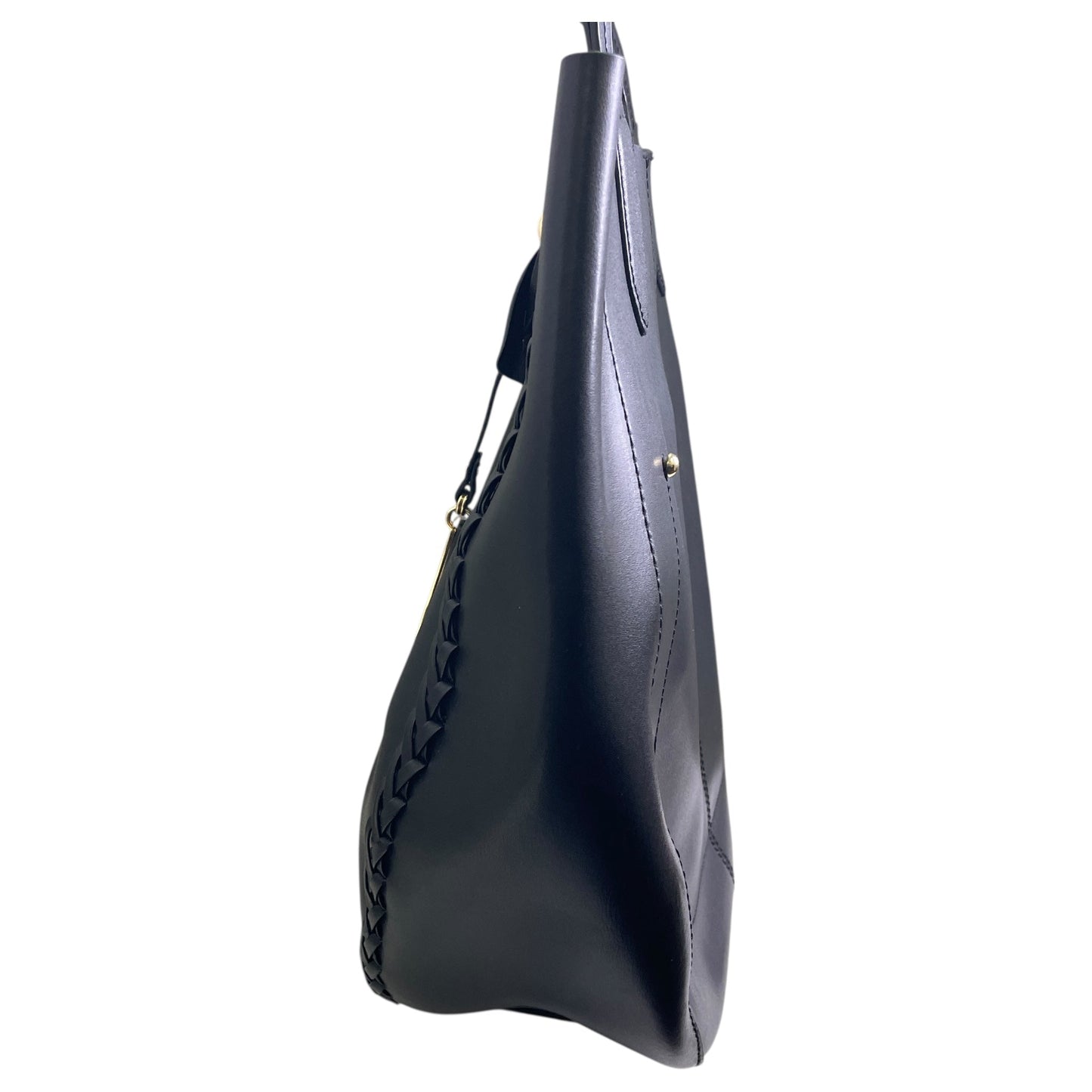 Handbag Leather By Vince Camuto In Black, Size:Large