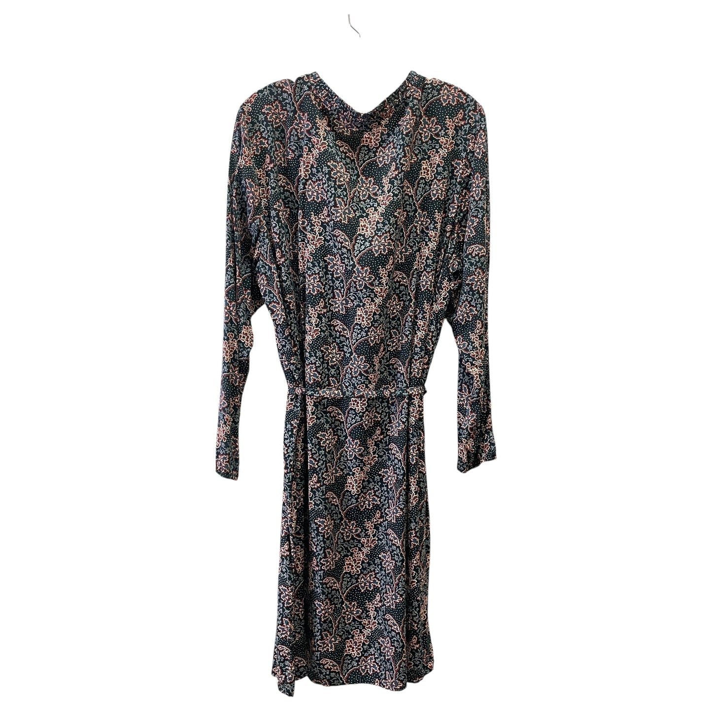 Dress Casual Midi By Loft In Black & Brown, Size:18