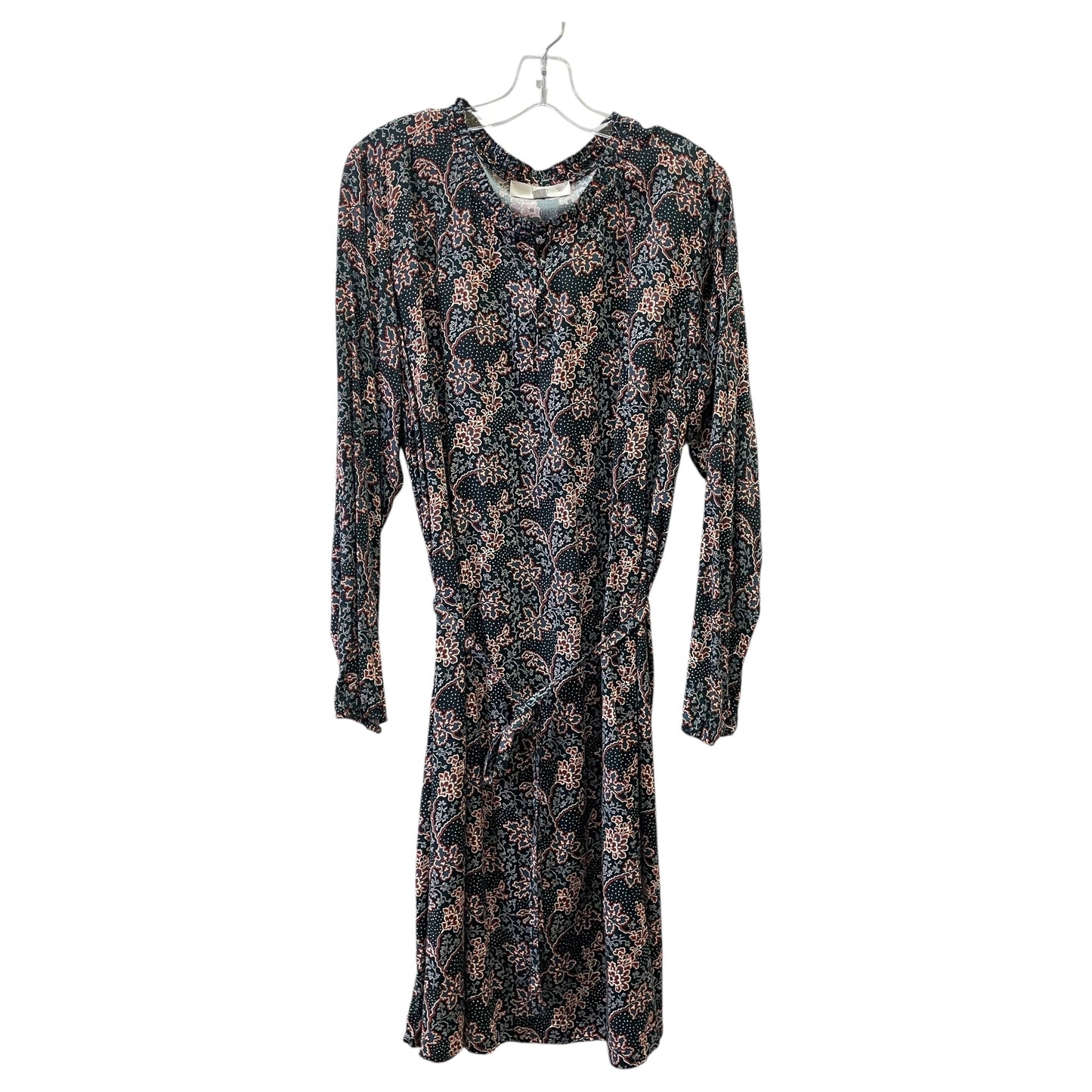Dress Casual Midi By Loft In Black & Brown, Size:18