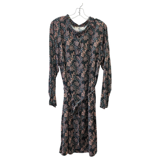 Dress Casual Midi By Loft In Black & Brown, Size:18