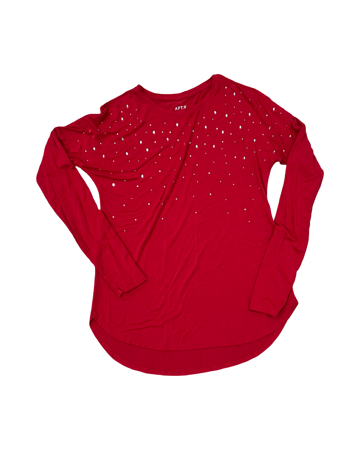 Top Ls By Apt 9 In Red, Size:Xs