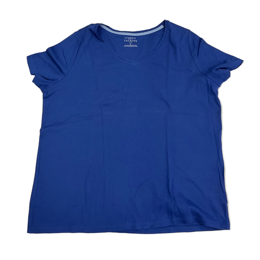 Top Ss Basic By Talbots In Blue, Size:1X