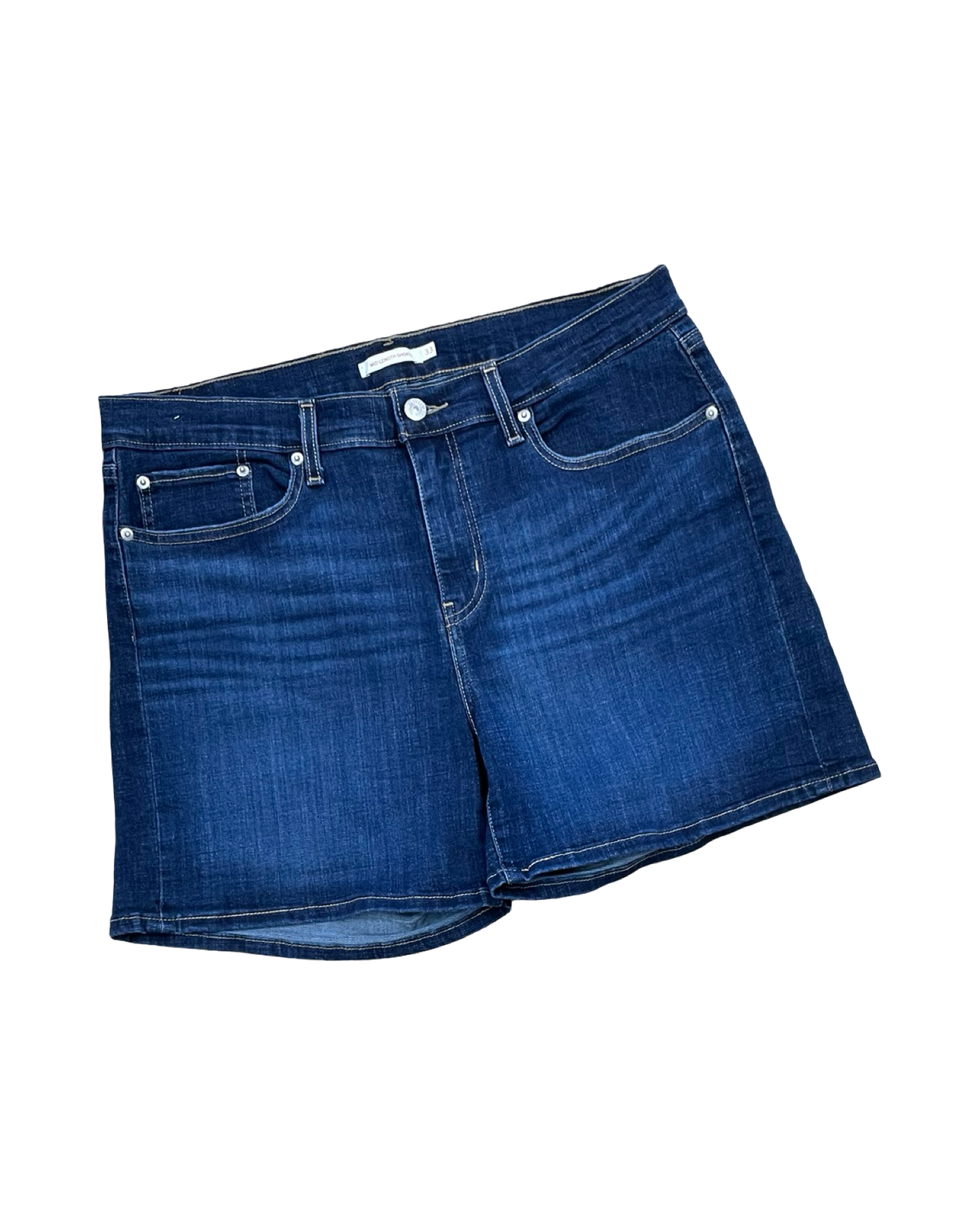 Shorts By Levis In Blue Denim, Size:16
