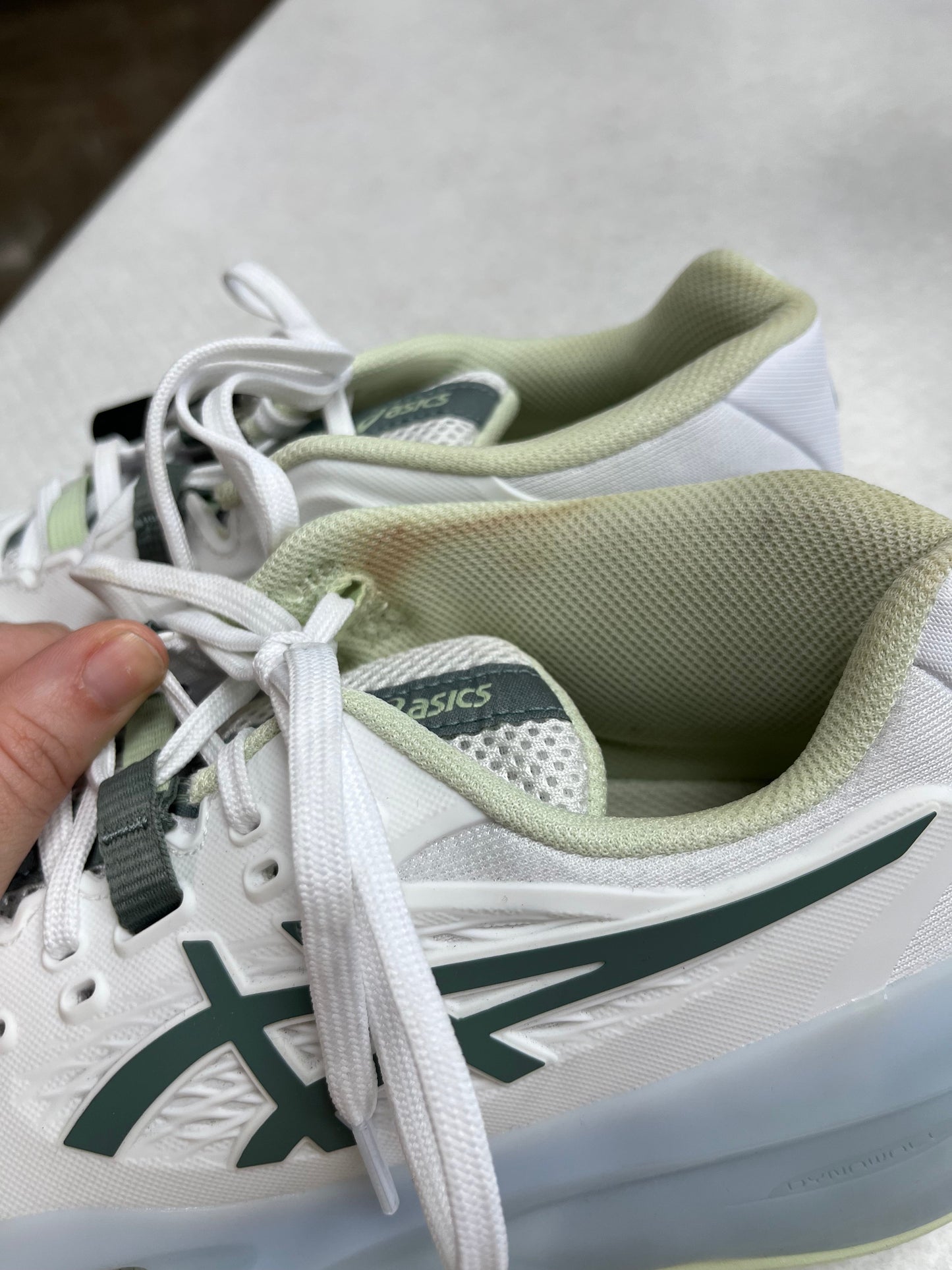 Shoes Athletic By Asics In Green & White, Size:8