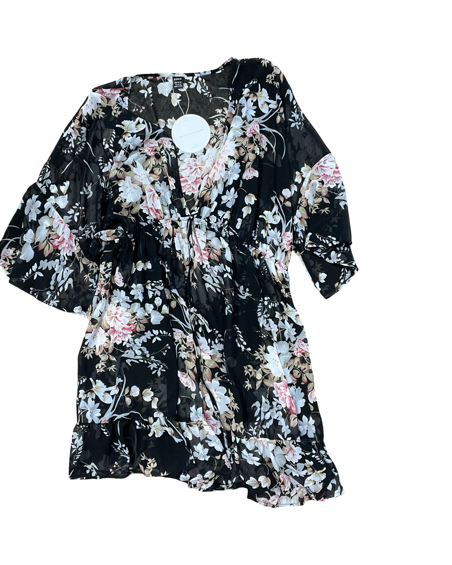 Kimono By Shein In Black, Size:Xl