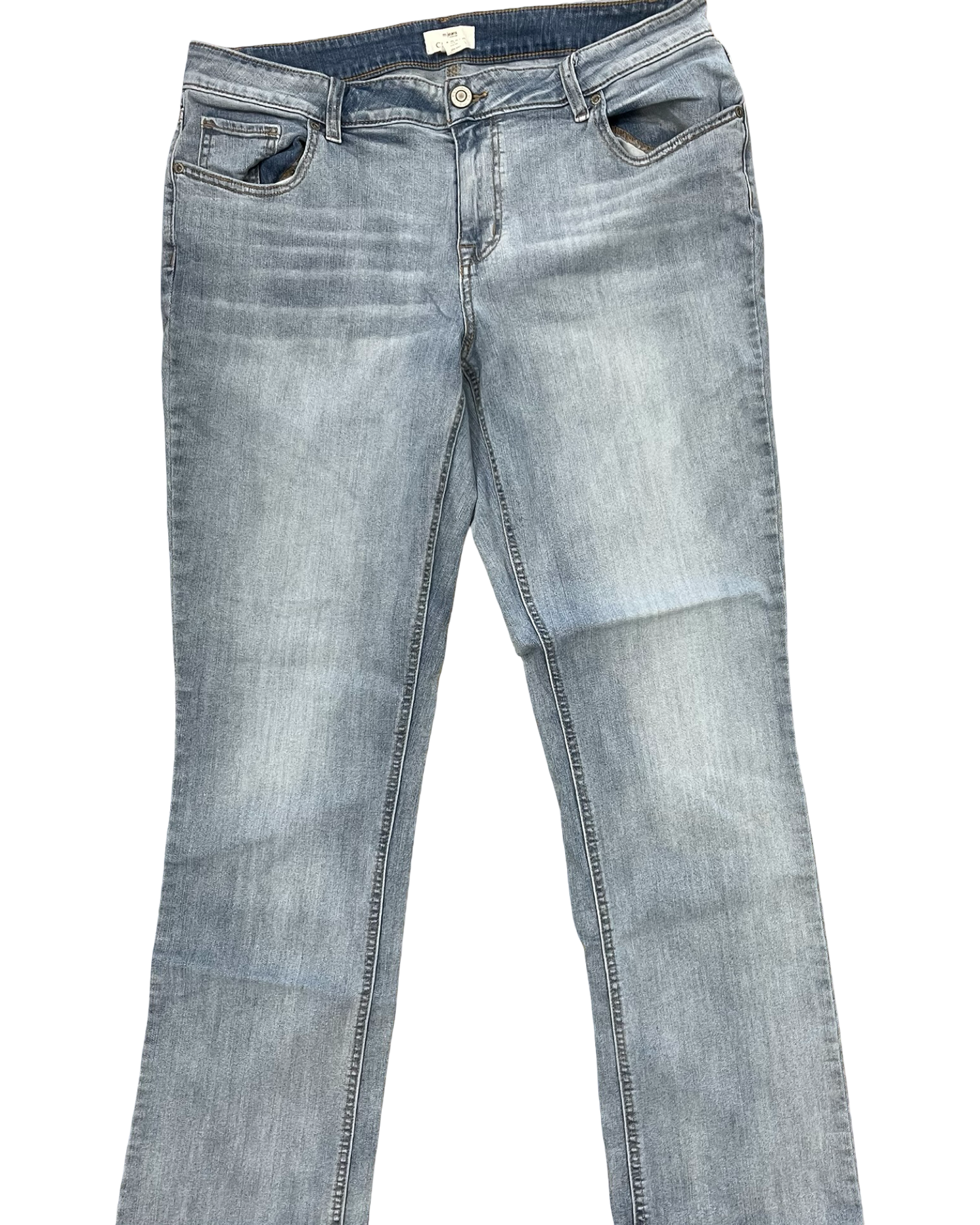 Jeans Straight By Vervet In Blue Denim, Size:18