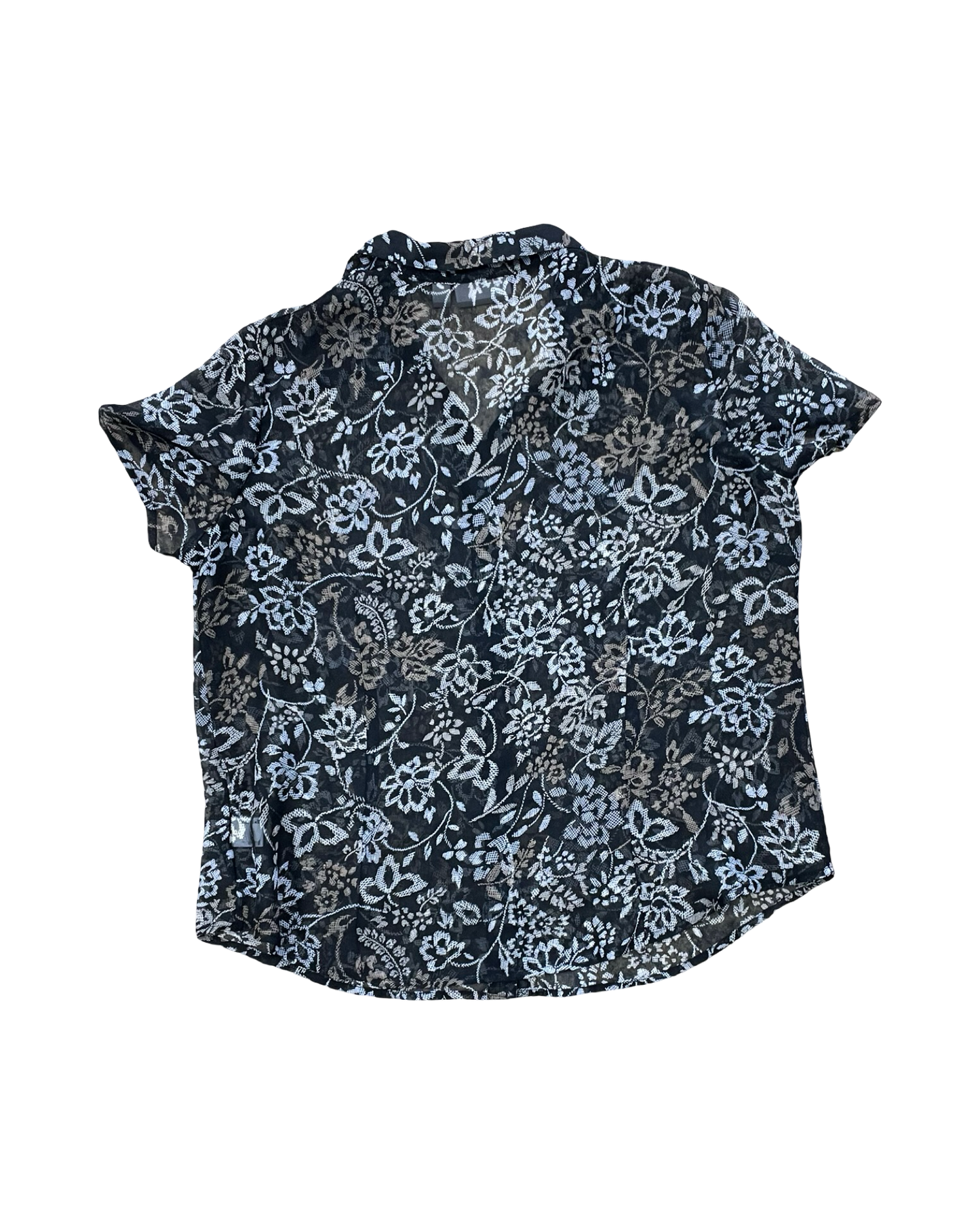 Blouse Ss By Croft And Barrow In Black & Tan, Size:L