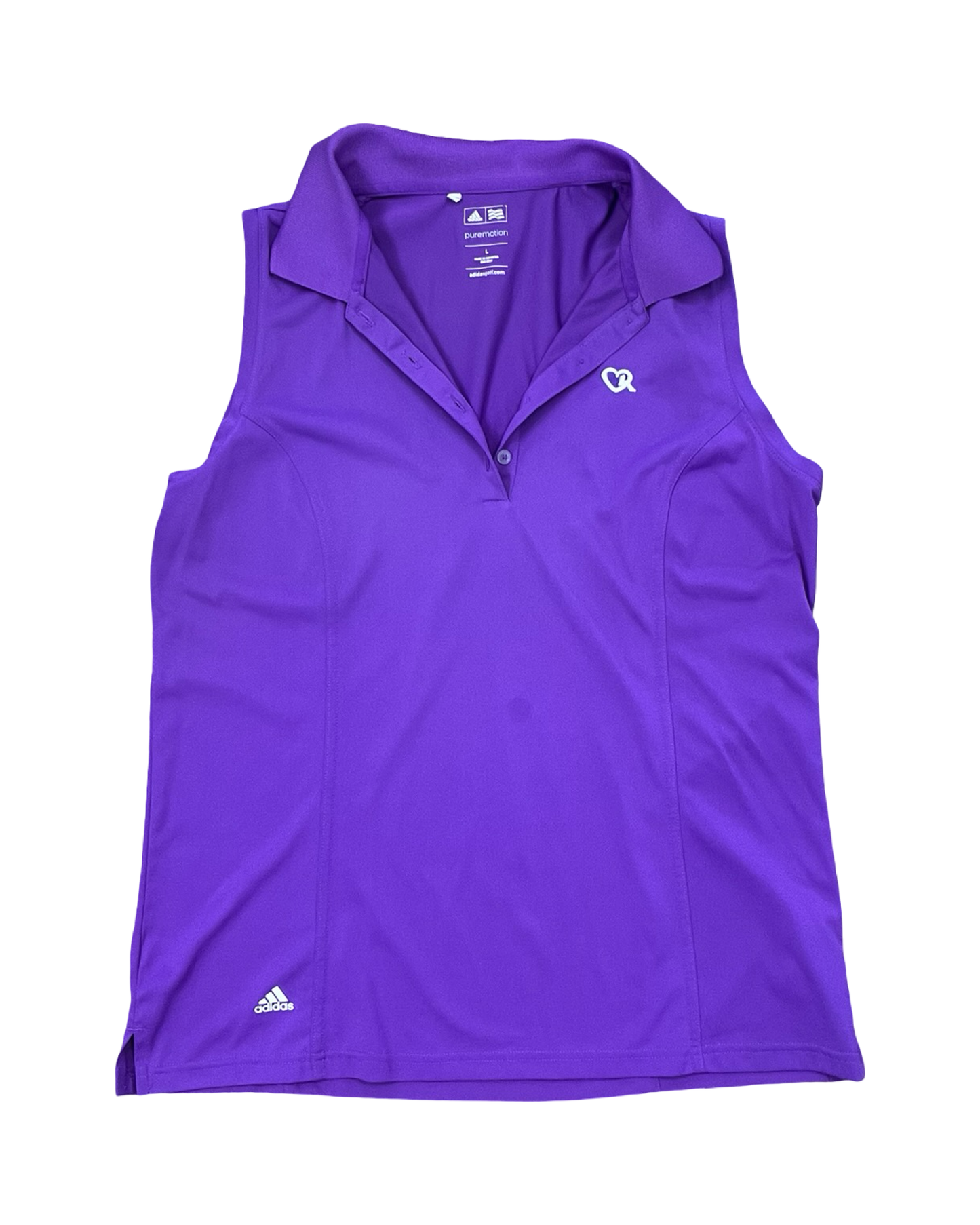 Athletic Top Ss By Adidas In Purple, Size:L