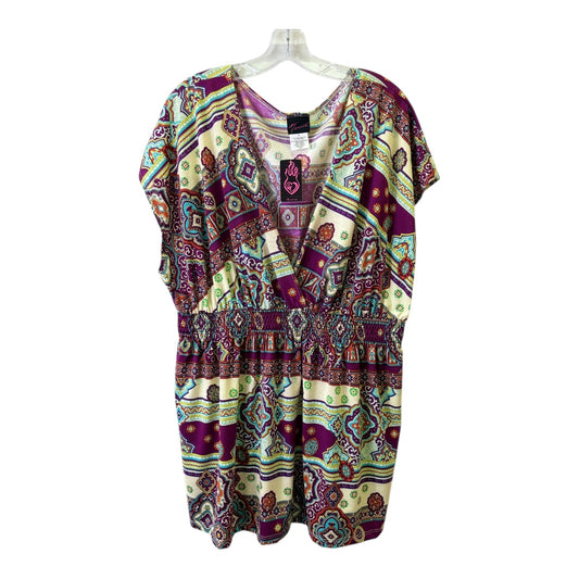 Dress Party Long By Torrid In Green & Purple, Size:3