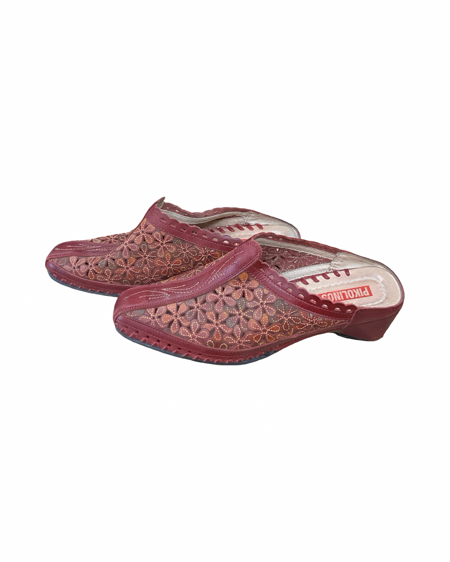 Shoes Heels Block By Pikolinos In Red, Size:6.5
