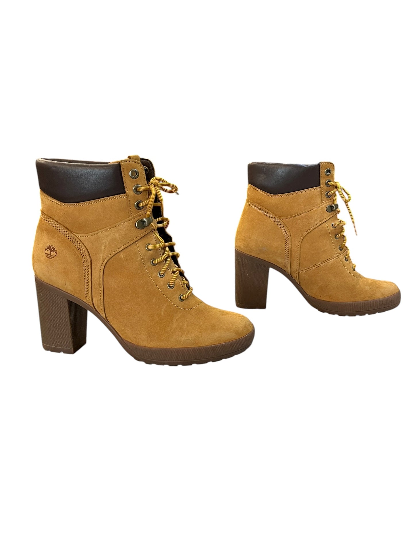 Boots Mid-Calf Heels By Timberland In Tan, Size:10