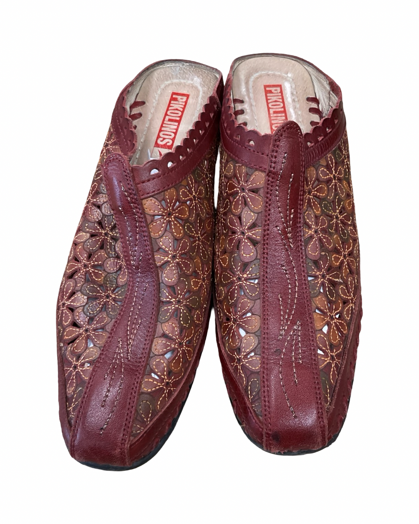Shoes Heels Block By Pikolinos In Red, Size:6.5