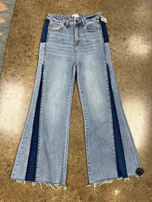Jeans Wide Leg By Anniewear In Blue Denim, Size:Xl