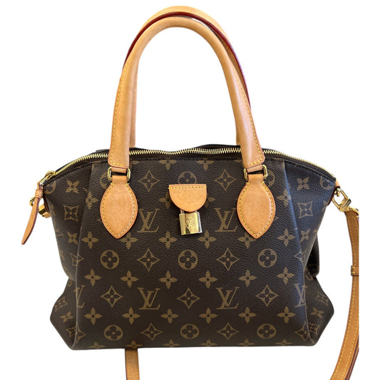 Handbag Luxury Designer By Louis Vuitton In Brown, Size:Large