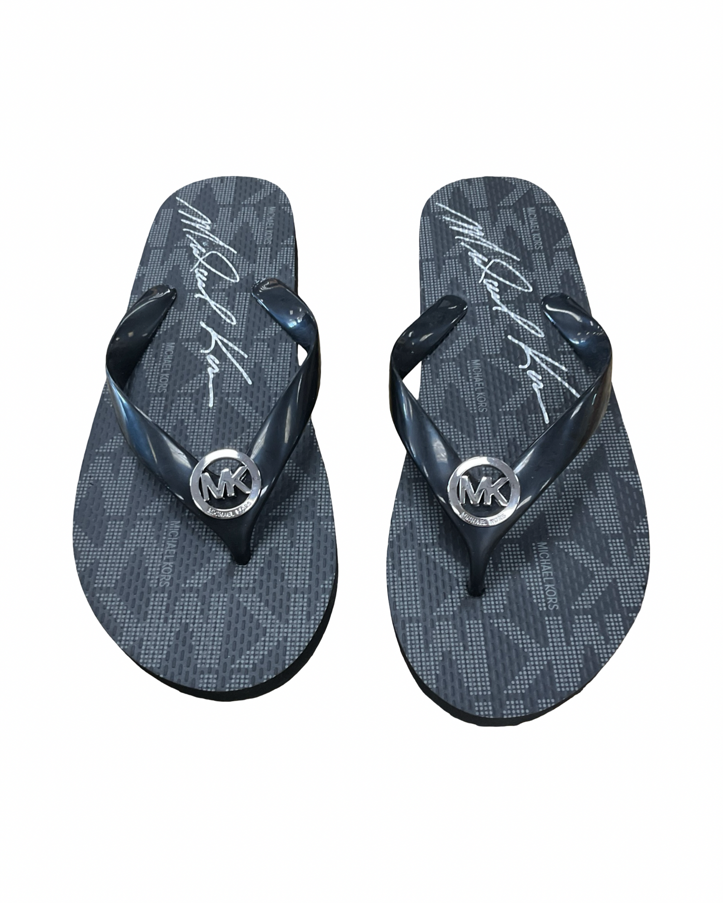Sandals Flats By Clothes Mentor In Black, Size:8