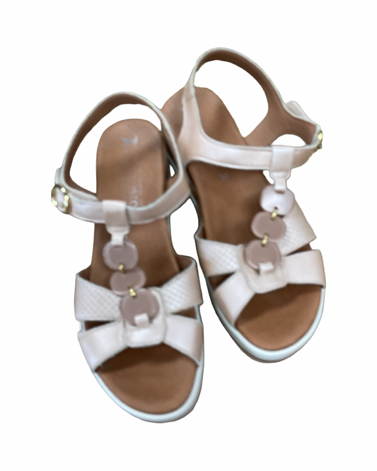 Sandals Heels Kitten By Mephisto In Tan, Size:6.5