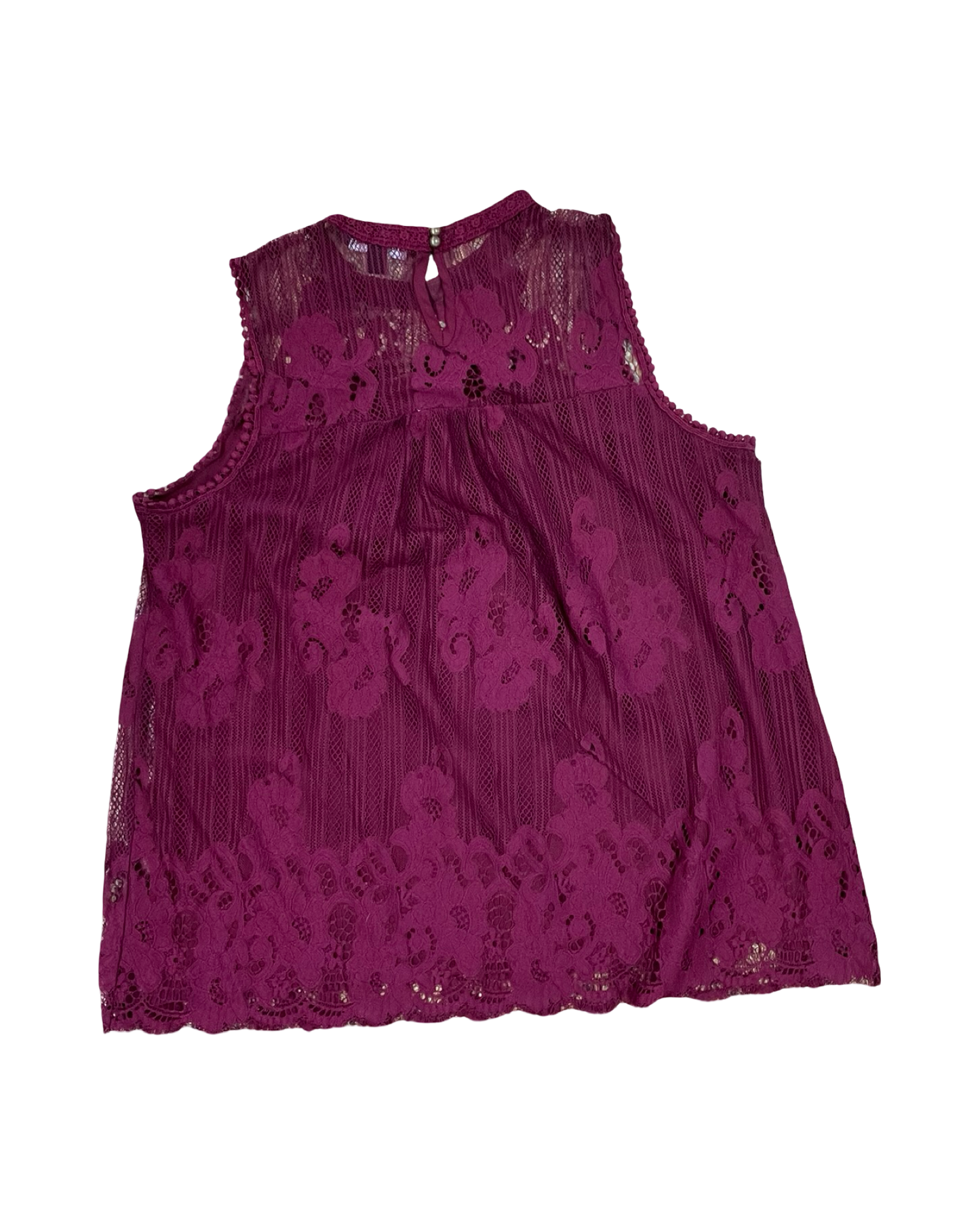 Top Sleeveless By Sharagano In Maroon, Size:L