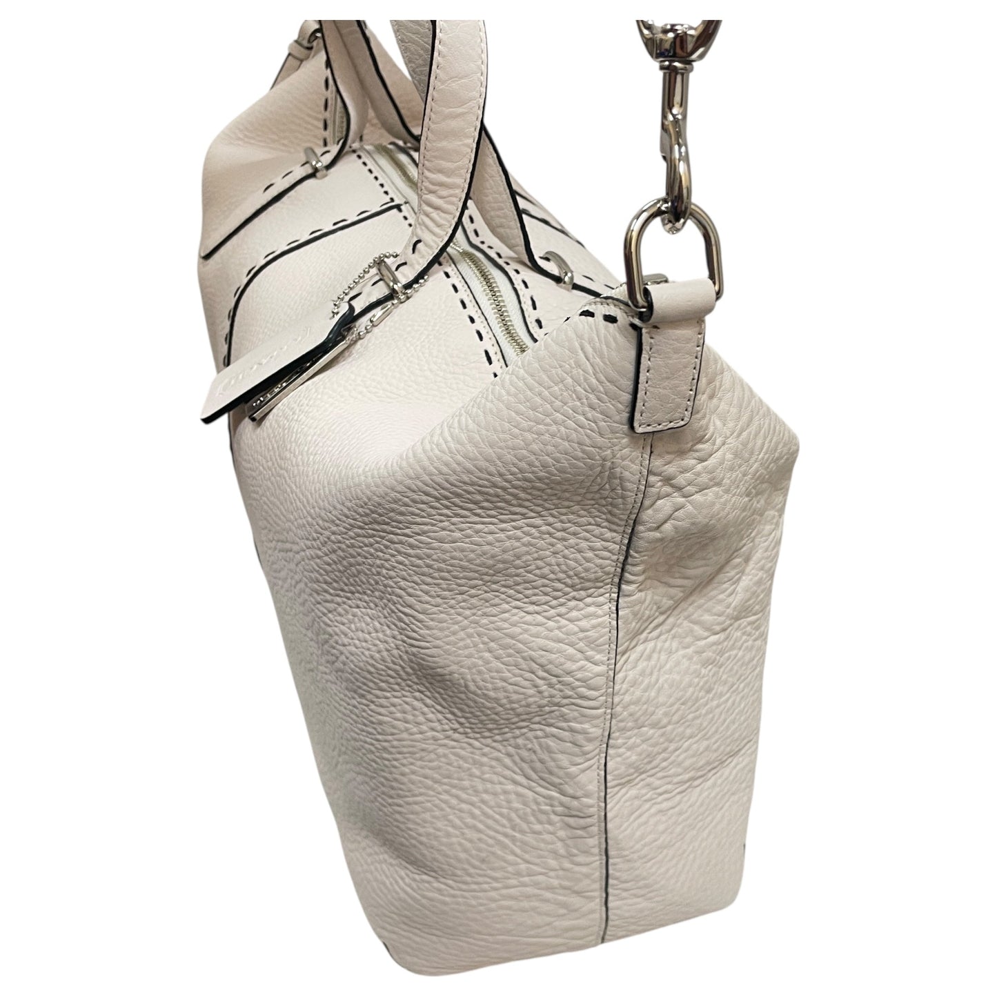 Handbag Designer By Coach In Cream, Size:Large