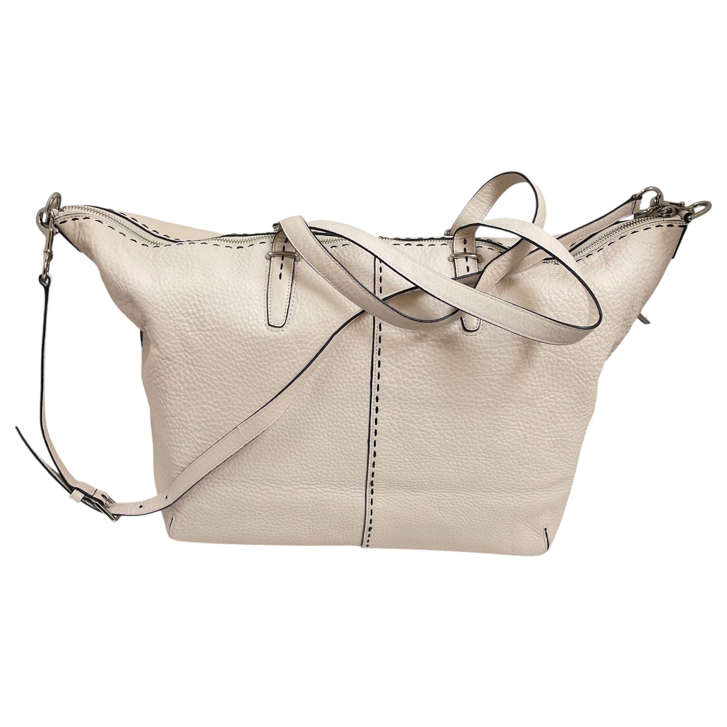 Handbag Designer By Coach In Cream, Size:Large