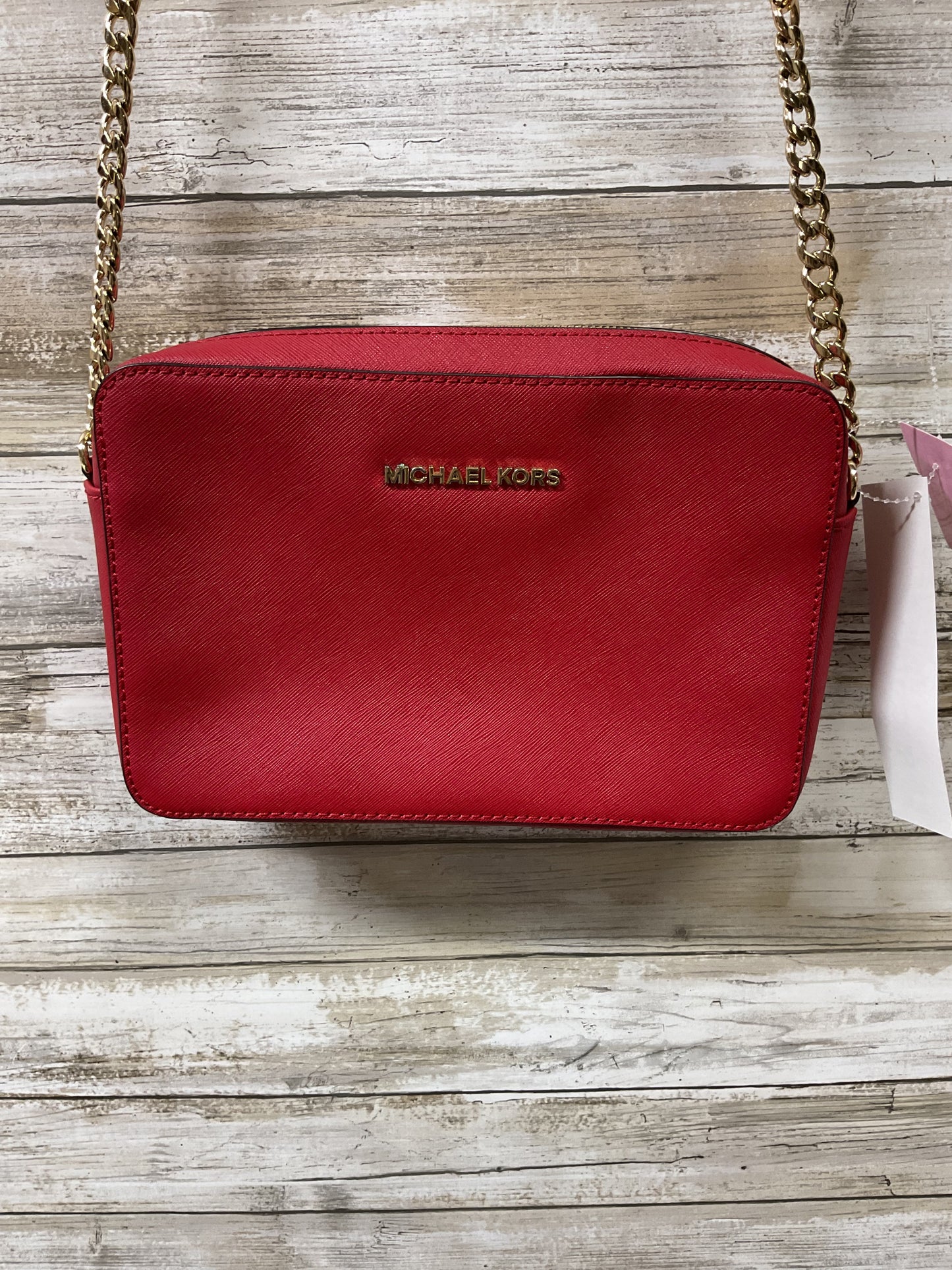 Handbag Designer By Michael Kors In Red, Size:Small