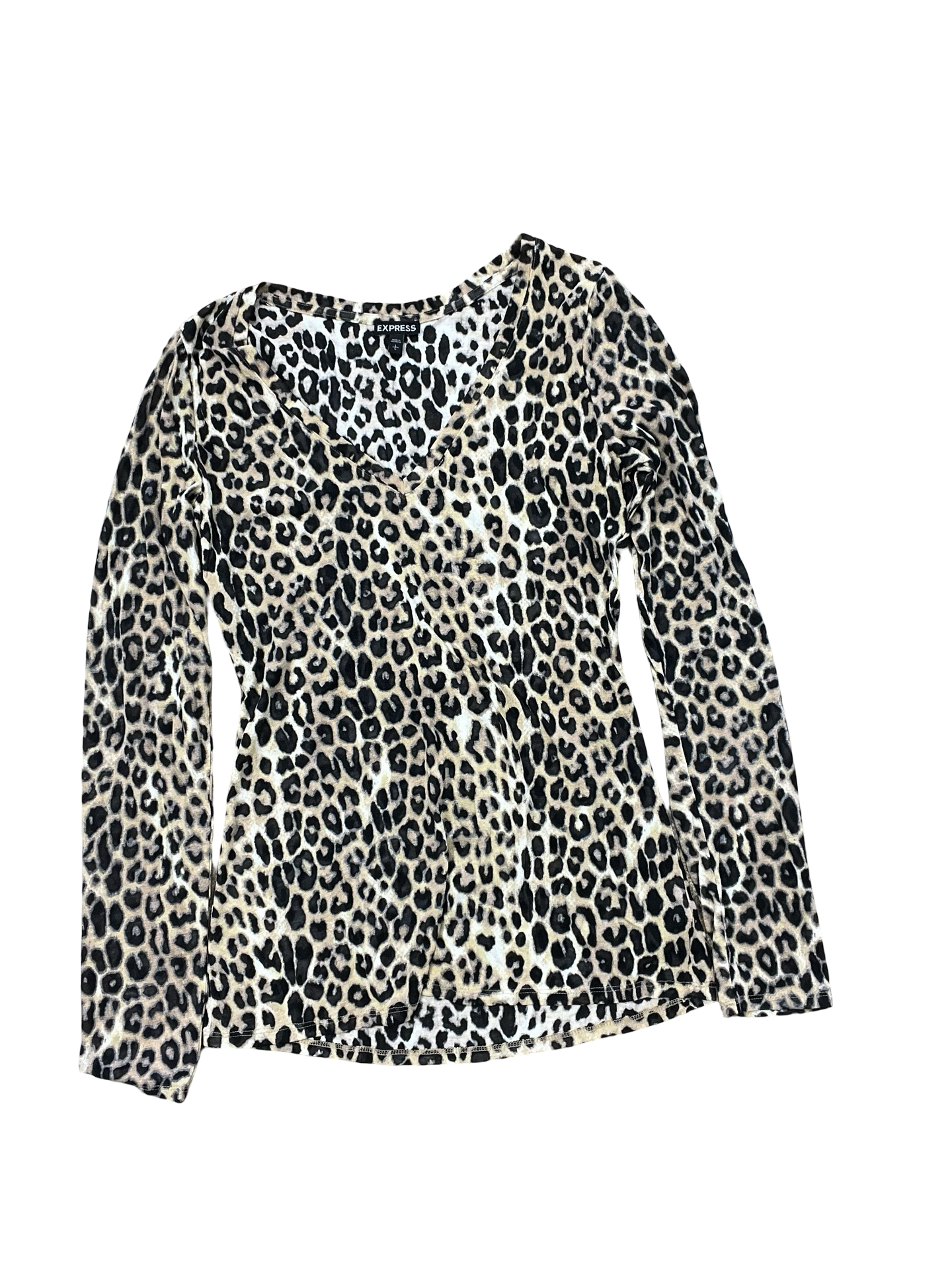 Top Ls By Express In Animal Print, Size:L