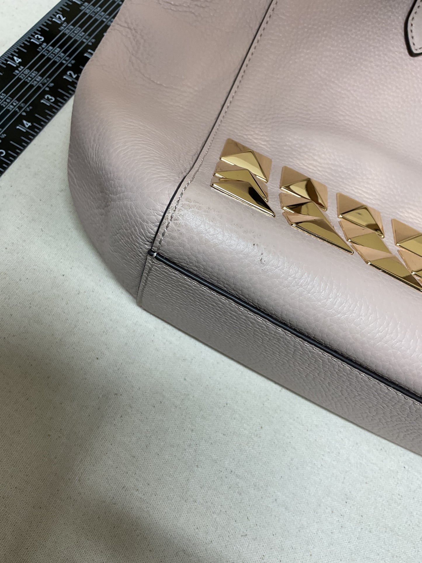 Tote Designer By Michael Kors In Gold & Pink, Size:Large