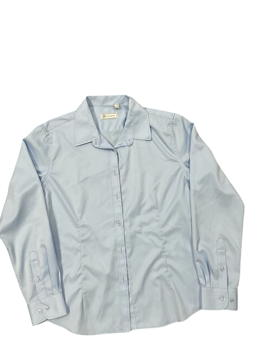 Blouse Ls By Clothes Mentor In Blue, Size:L