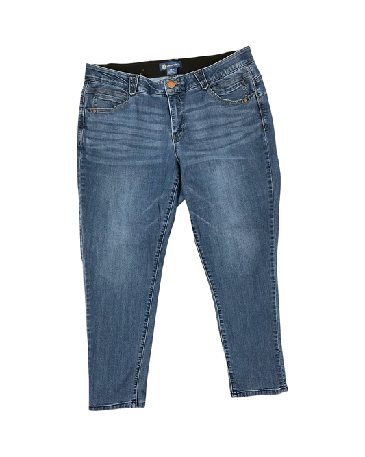 Jeans Straight By Democracy In Blue Denim, Size:18