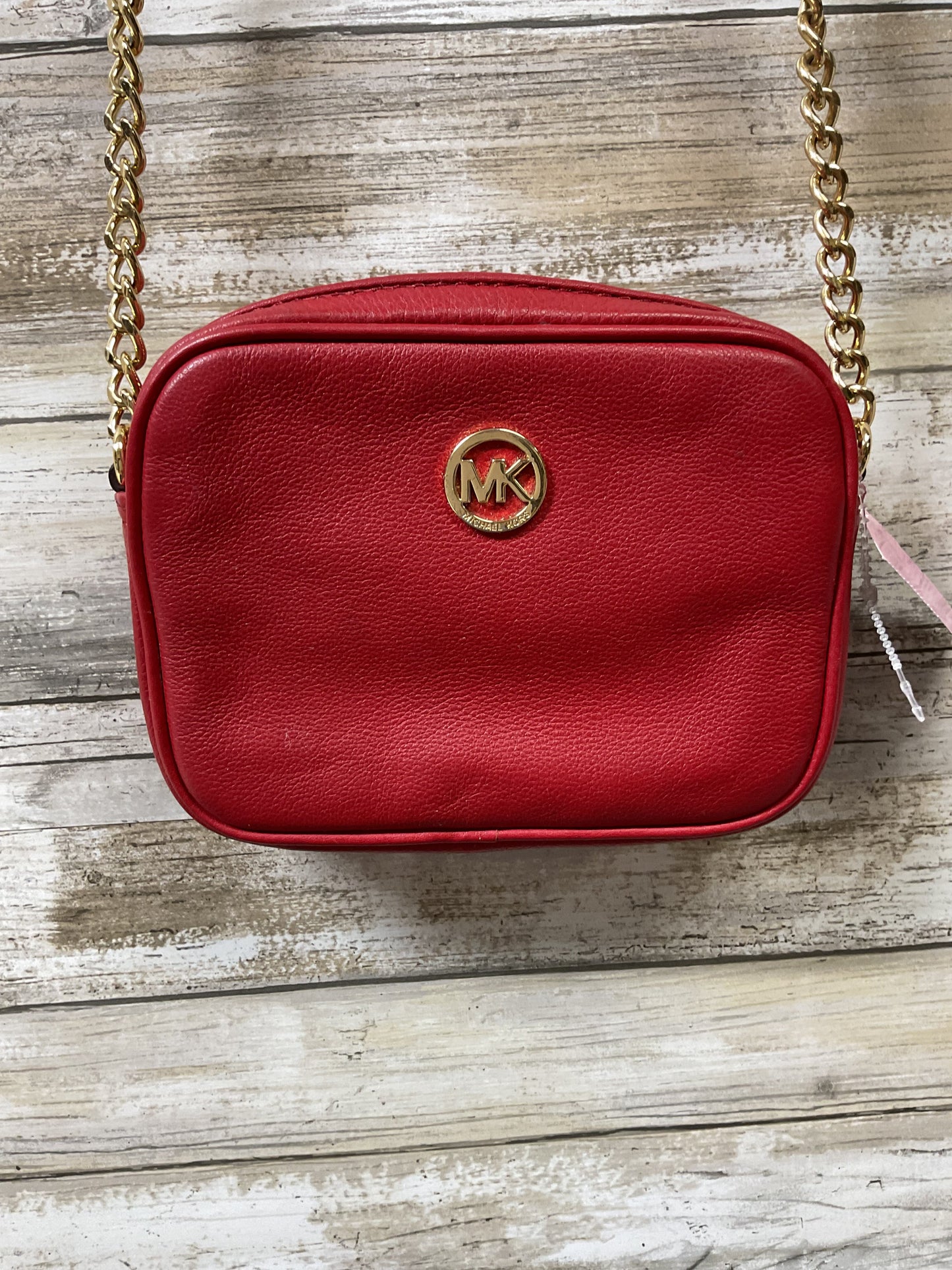 Crossbody Designer By Michael Kors In Red, Size:Small