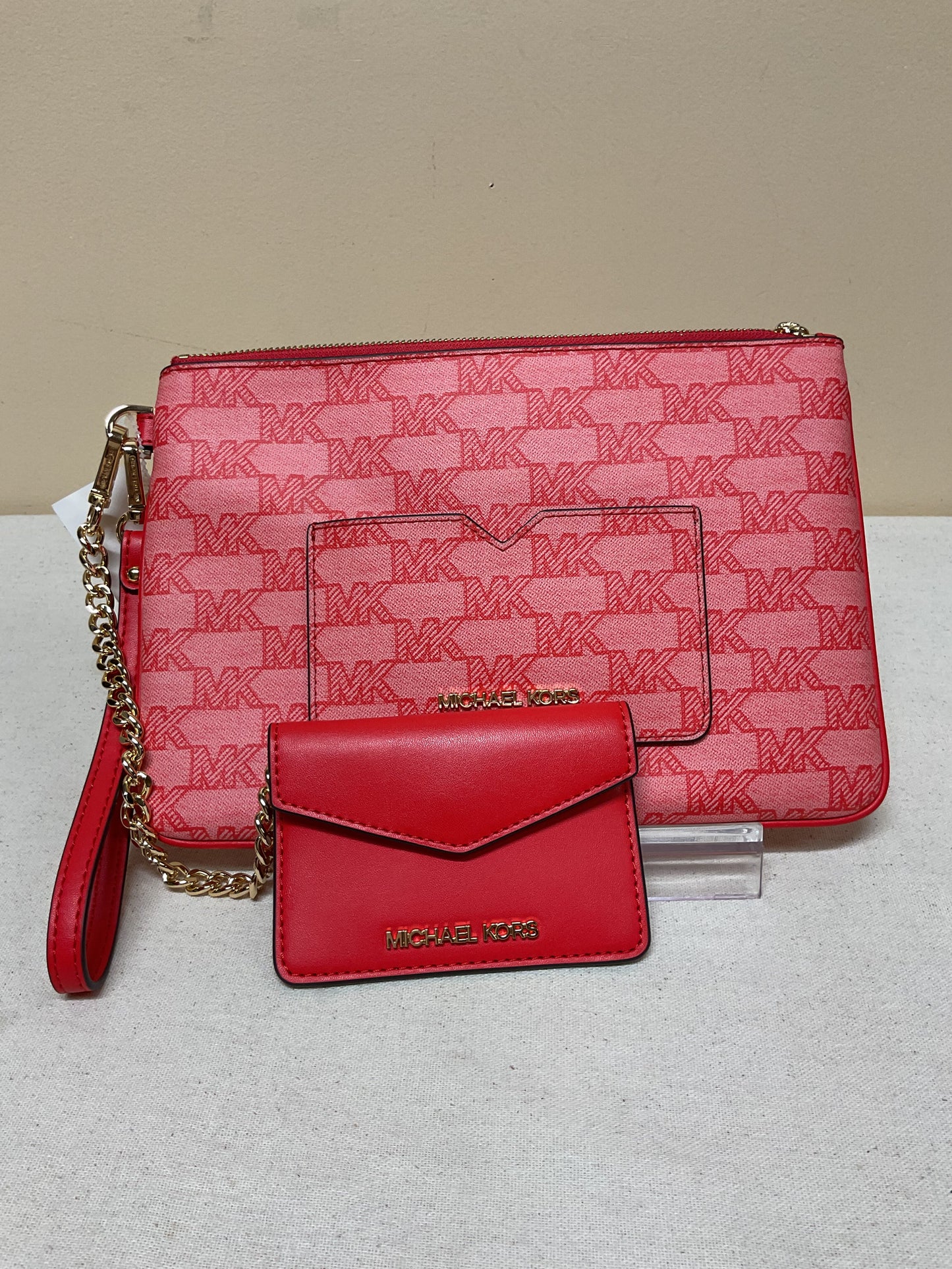 Wristlet Designer By Michael Kors In Red, Size:Large