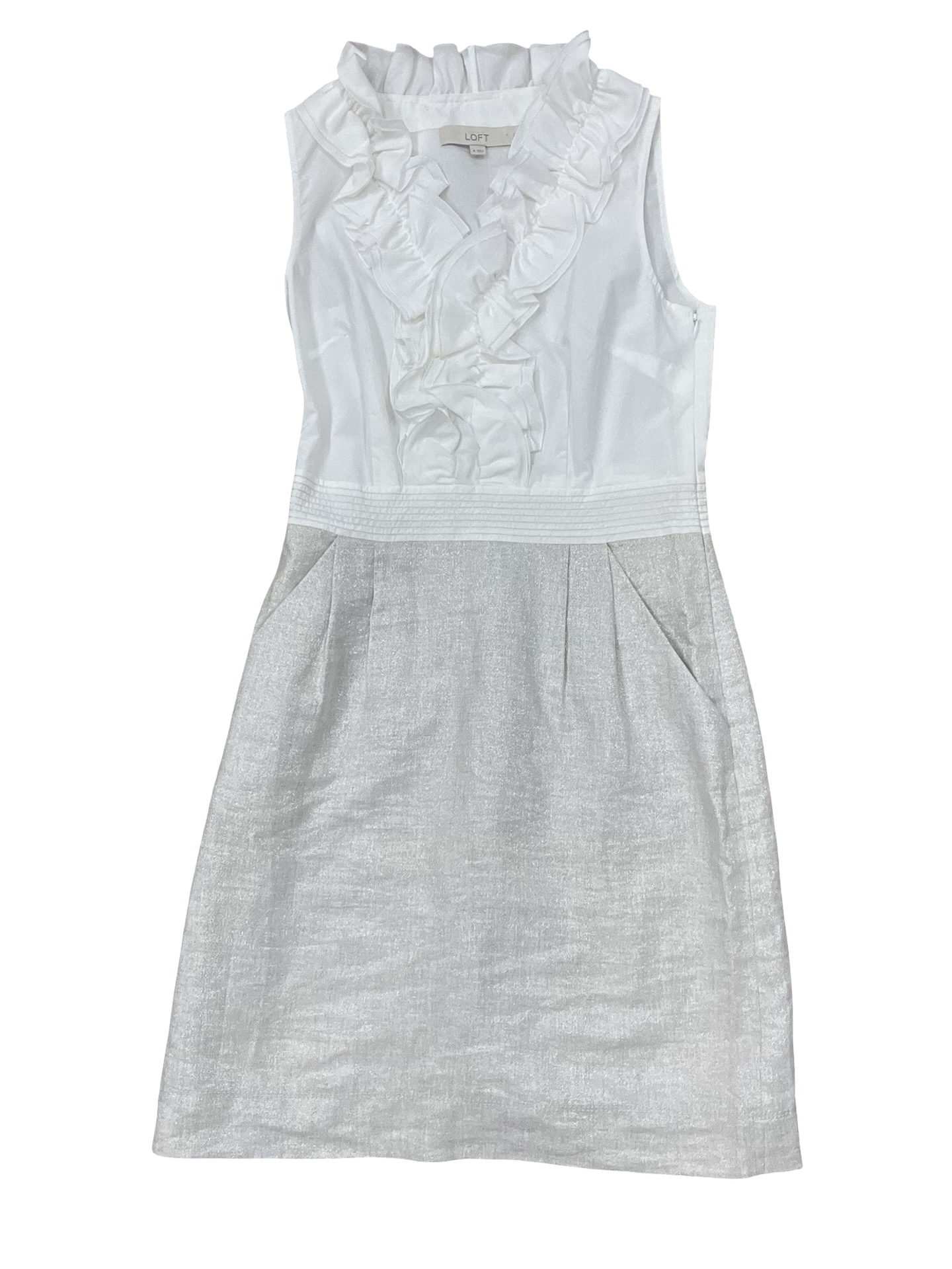 Dress Party Short By Loft In White, Size:4