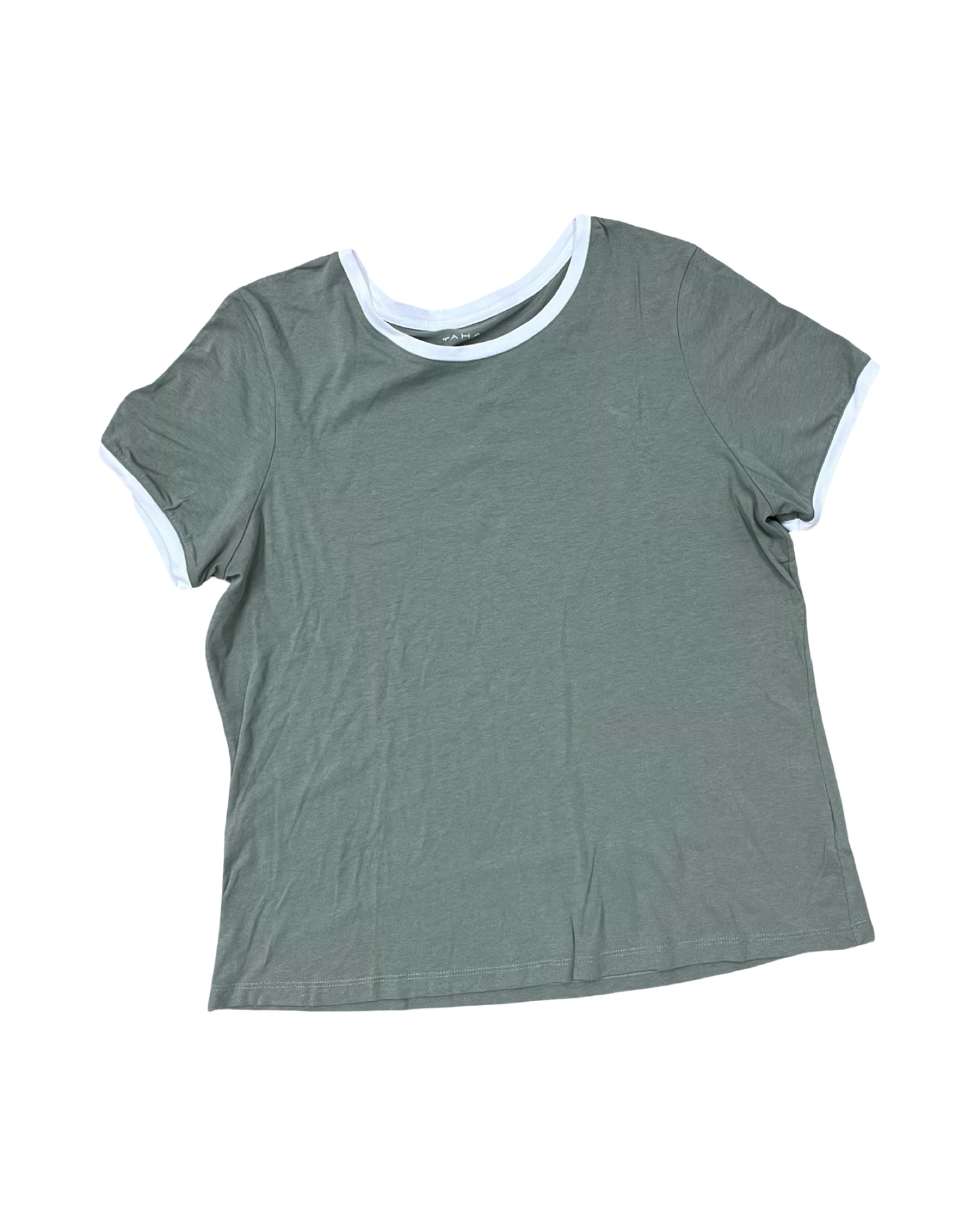 Top Ss By Tahari In Green & White, Size:Xl