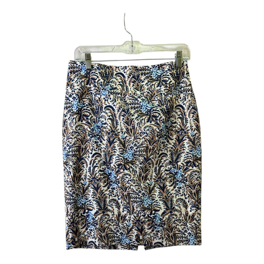 Skirt Maxi By Ann Taylor In Blue & Gold, Size:4