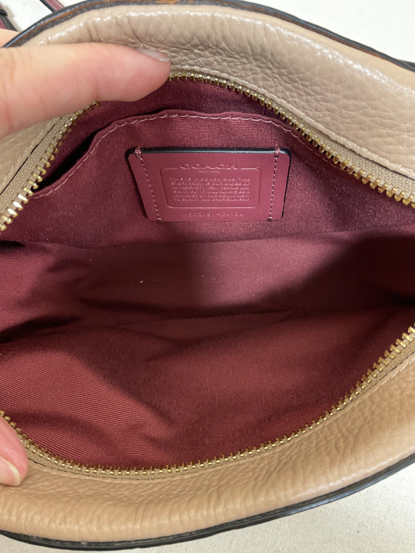 Handbag Designer By Coach In Pink & Purple, Size:Small