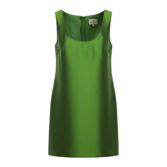 Dupioni Mollie Shift Dress By Tuckernuck In Green, Size: L
