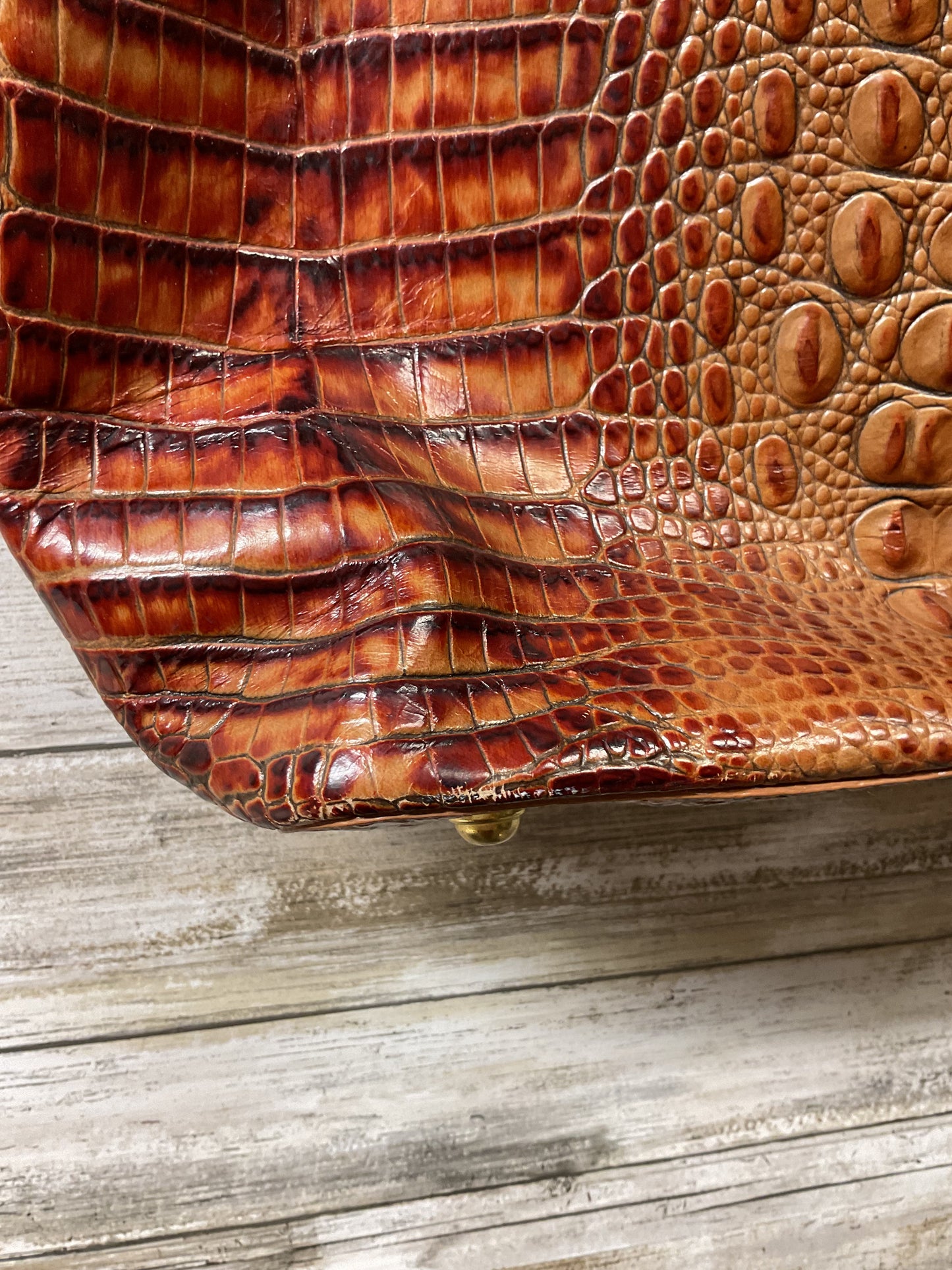 Handbag Designer By Brahmin In Brown, Size:Large