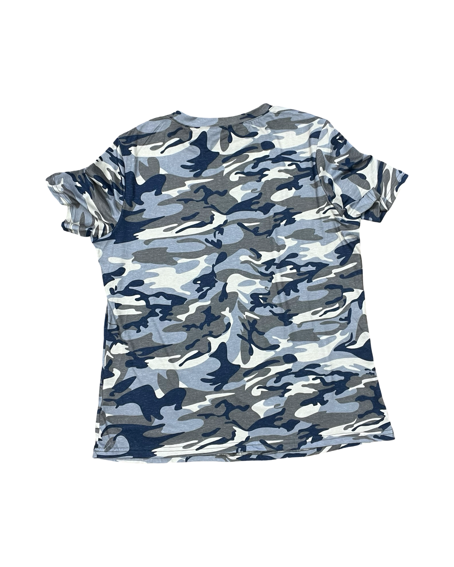 Top Ss By Clothes Mentor In Blue & Grey, Size:L