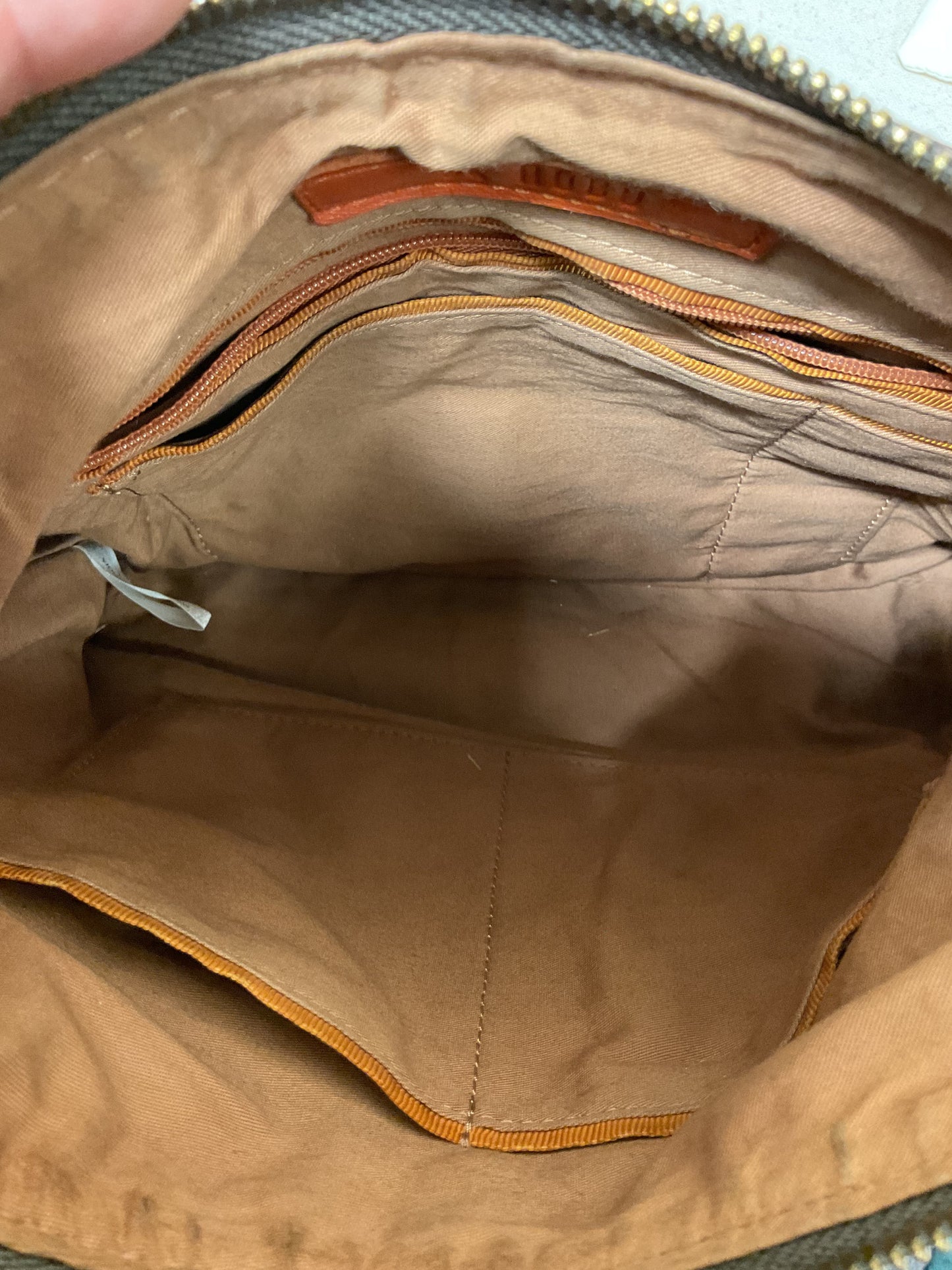 Handbag Leather By Hobo Intl In Taupe, Size:Small